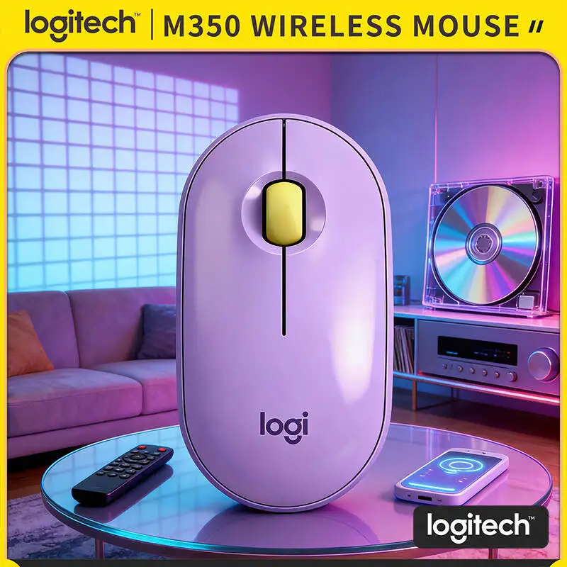 

Бесшумная мышь Logitech M350 Pebble - легкая (77 г), USB-приемник, бесшумные клики, радиус действия 10 м, незаменима для путешествий, дома и офиса
