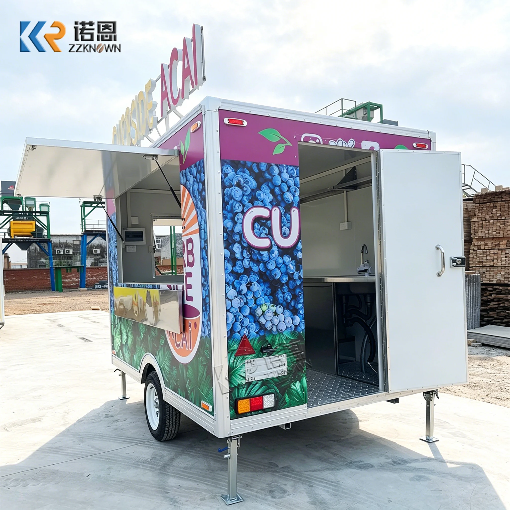 

Hot Sale Commercial Food Trailer Outdoor Street Food Truck Mobile Kitchen Pizza Snack Ice Cream Cart For Sale