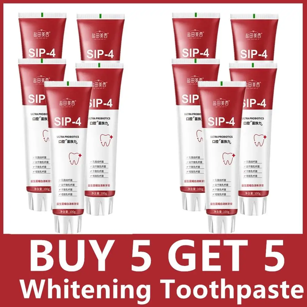 10X Probiotic Brightening Toothpaste Stain Removing Natural Ingredients Toothpaste Fresh Breath Teeth Whiten Oral Care Products