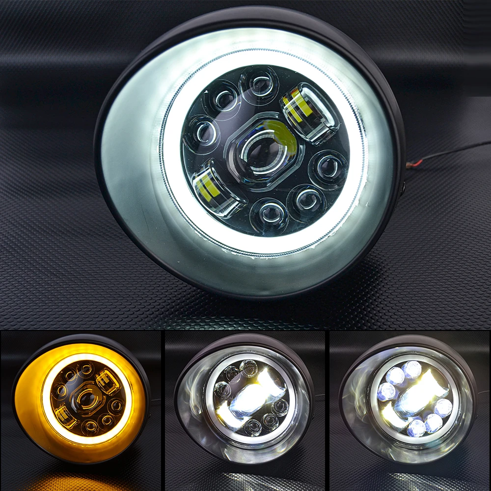 

Motorcycle 5.75 inch LED Bullet Headlight For Kawasaki Honda Yamaha custom applicatio