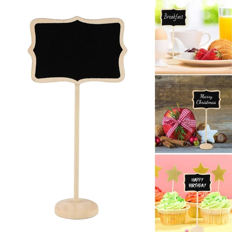 Imagem -02 - Mini Blackboard com Suporte de Cavalete Sinais Quadro Decorações de Eventos 20 Pcs