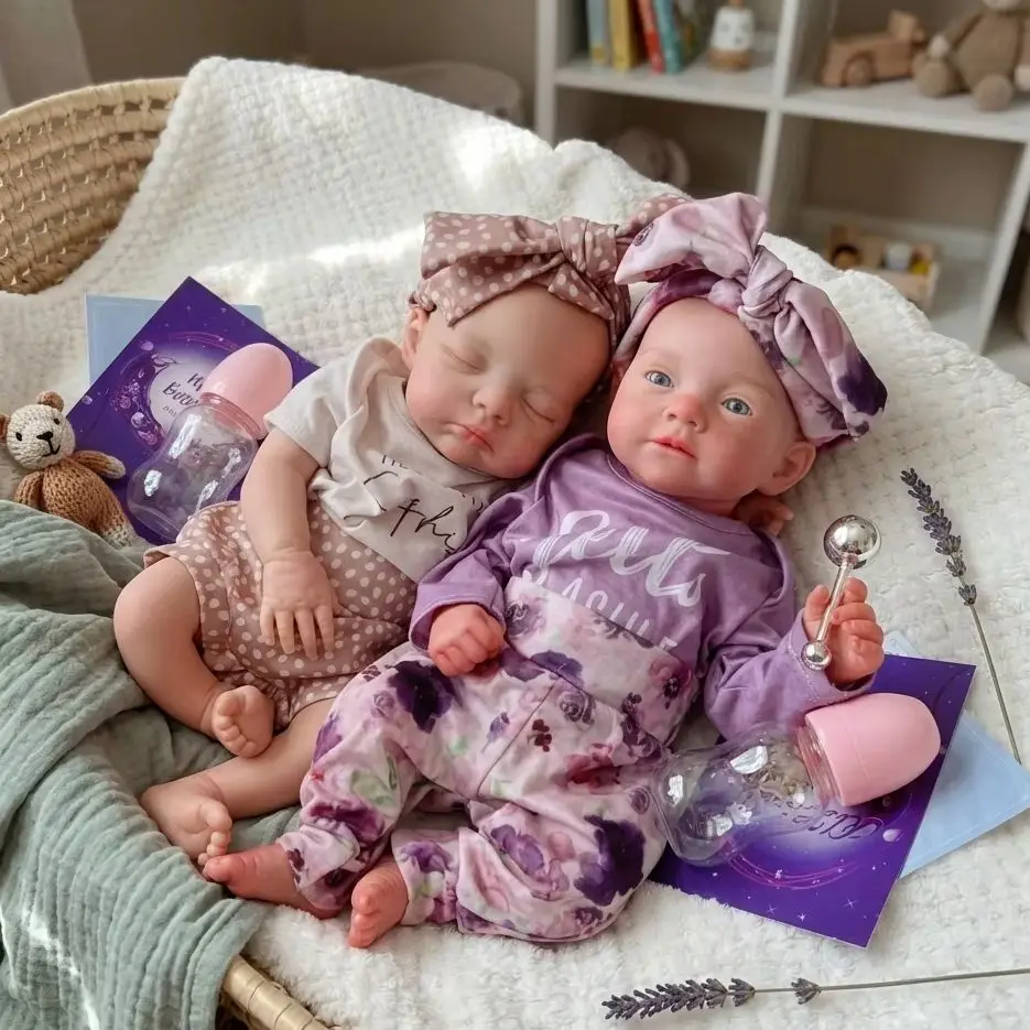 18 Inch Awake Cute Silicone Reborn Doll Handmade Soft Touch Silicone Bebe Reborn Baby Toy