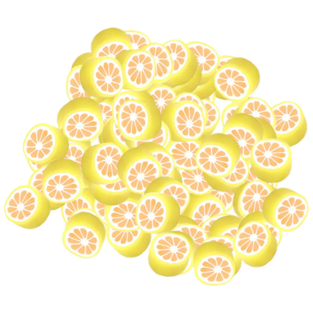 50Pcs Loose Fruit Beads Polymer Clay DIY Beads for Jewelry Making Necklace Bracelet Earrings Brooches Hair Accessories