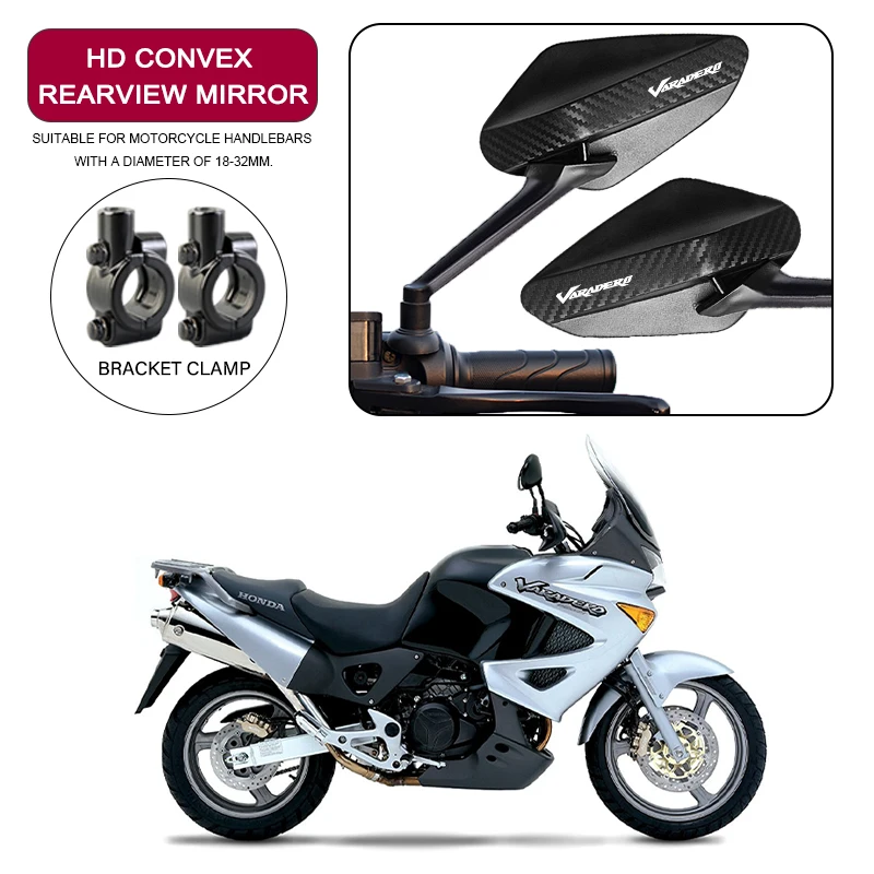 Motorcycle Rear View Mirror Reverse Mirrors Reflective Side Mirror For Honda Varadero XL1000 Varadero1000 125 Accessories