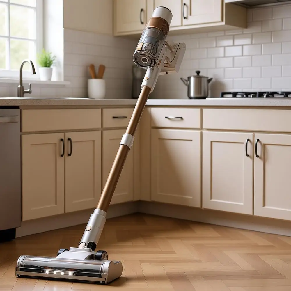 

Мощный беспроводной вертикальный пылесос 40KPA для дома, с защитой от наматывания волос, портативный, перезаряжаемый, 6-в-1, для шерсти животных/автомобиля