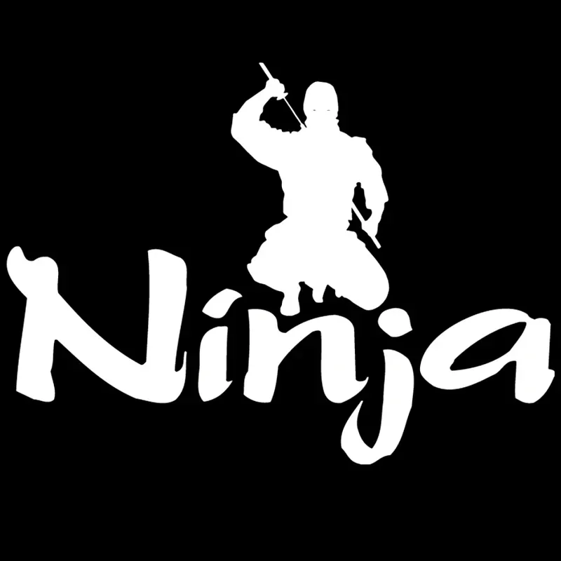 Autocollant drôle de personnalité Ninja pour voiture, autocollant en vinyle, autocollant décoratif à gratter pour fenêtre de pare-chocs, 10cm