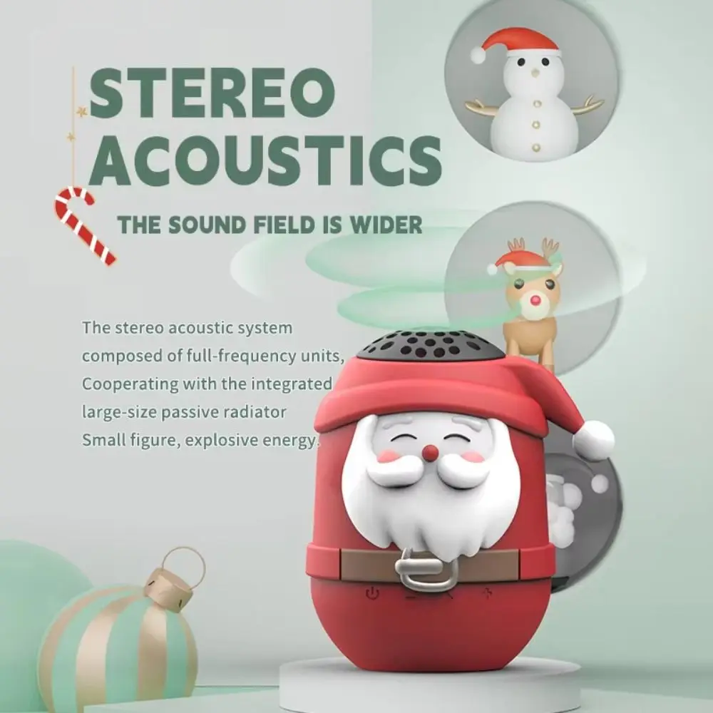 

Богатый бас Санта-Клаус Bluetooth-динамик Hi-Fi звук водонепроницаемый рождественский портативный динамик USB-интерфейс беспроводной динамик