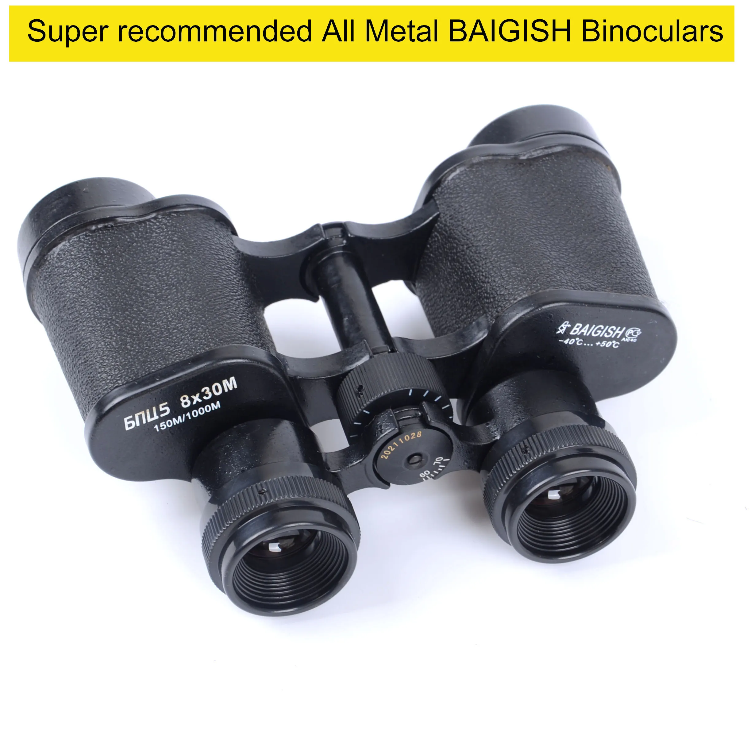 Metal 8X30  Russian Hunting Binoculars Telescope with Central Focusing High Power Low Light Level Night Vision Glasses