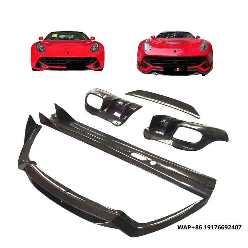 

Carbon Fiber Bumper Lip Side Skirt Spoiler BodyKit Car Accessories for ’Ferrai F12 Berlinetta Upgrade to DMC Design Body Kit