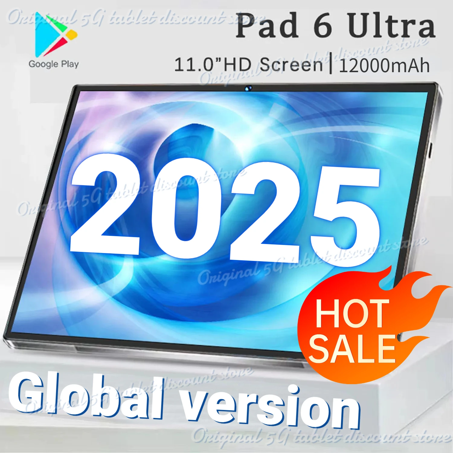 2024 Hot Original Pad 6 ultra Tablet Android 13 16GB 1T 11 Inch 12000mAh 5G Dual SIM Phone Call GPS Bluetooth WiFi WPS Tablet