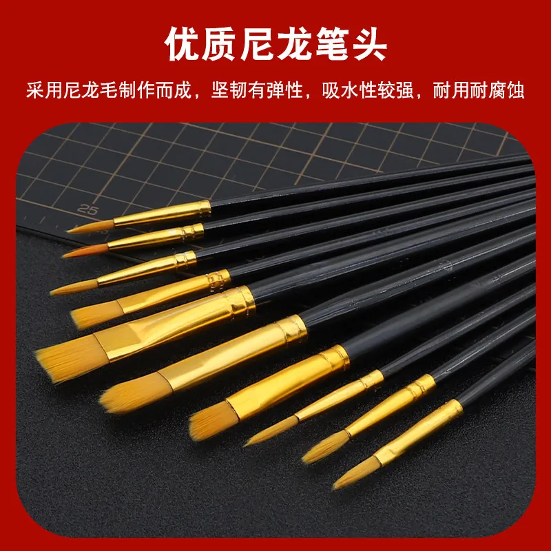 Coloring Pen Hand-painted Pigments Stone Powder Clay Handmade Acrylic Painting Military Aspect 10 Pack