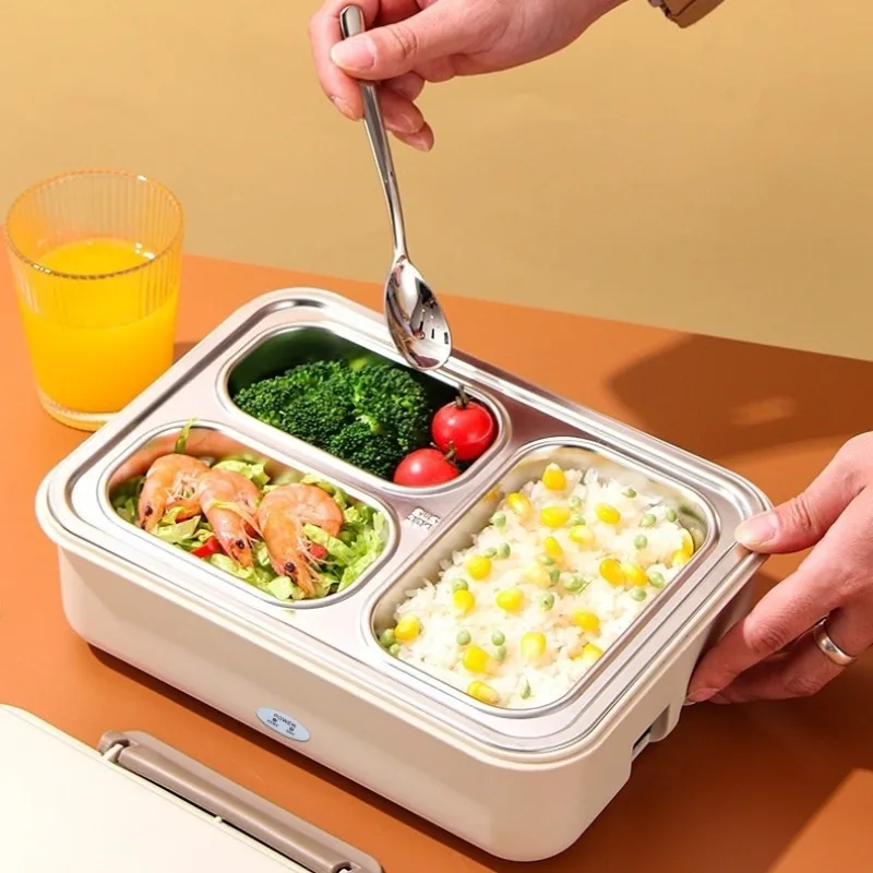 Tempered lunch box square heat lunch box portable electric lunch box stainless-nave warm lunch box Electric Lunch Box portable Electric Lunch Box Portable Electric Lunch Box plug-in warm-up line cubicled stainless glass