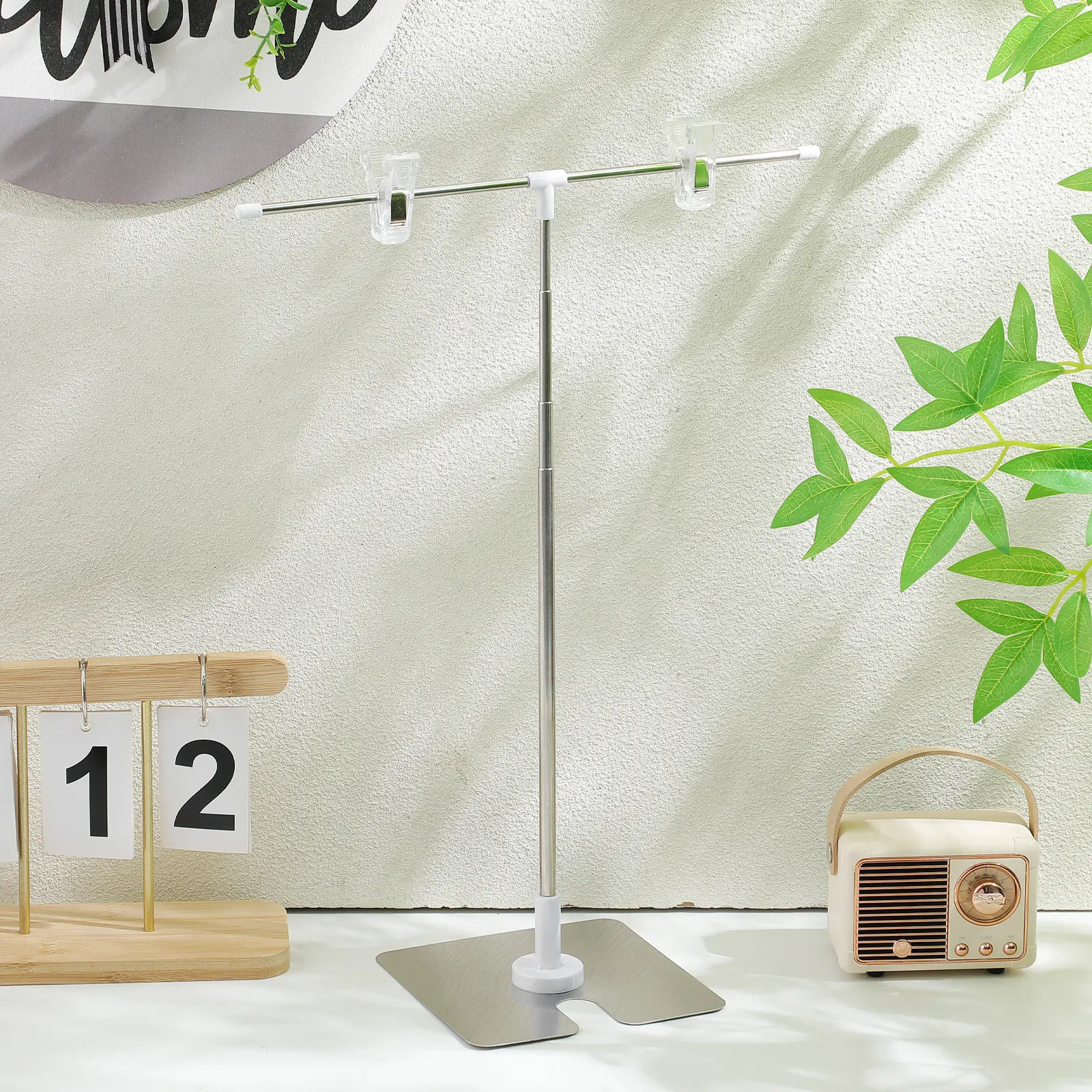 2Pcs Adjustable Display Stand Set Poster Holder Banner Sign Display Rack for Retail Trade Show Advertising Stand Indoor Outdoor