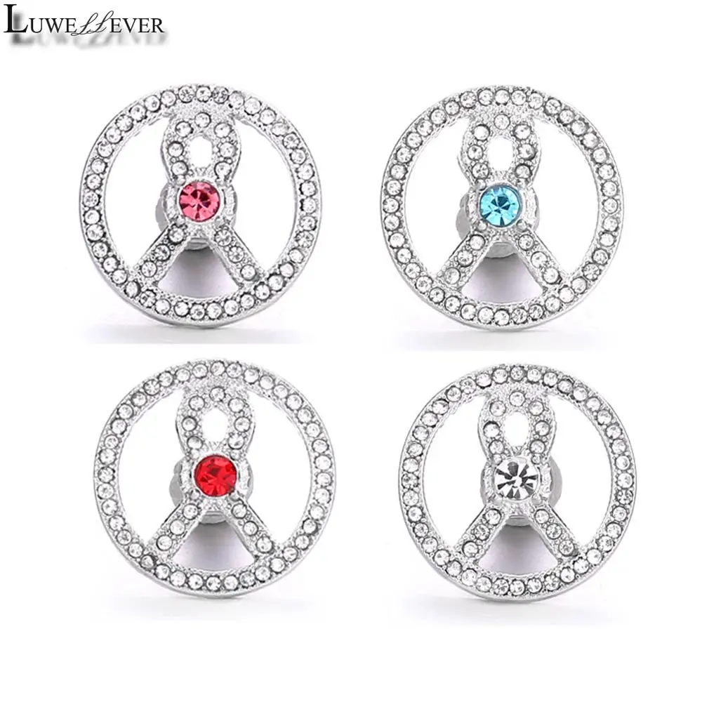 

Component w502 Ribbon Crystal 18mm Metal Snap Button For Bracelet Necklace Interchangeable Jewelry Accessorie Findings