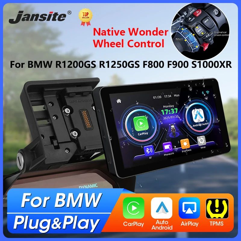 

5 inch Motorcycle Wireless CarPlay Android Auto Moto GPS Navigation For Wonder Wheel For BMW R1200GS R1250GS F800 F900 S1000XR