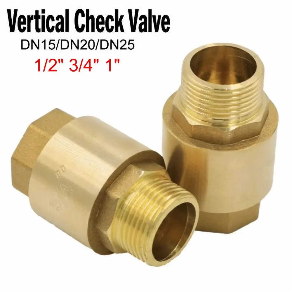 Durable BSPP Thread Brass Check Valve Male To Mal Male To Male Water Non Return Valve 1/2