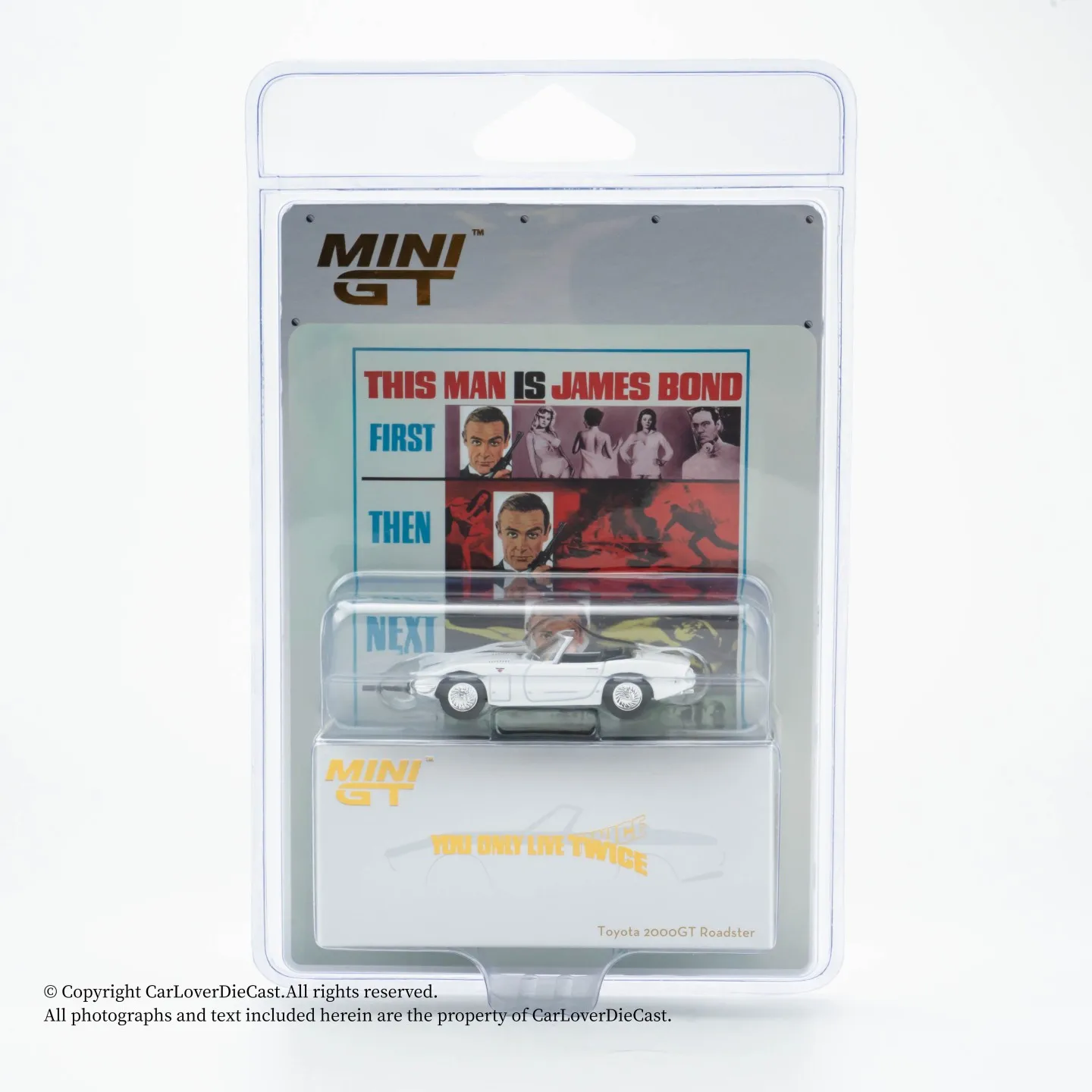MINIGT 1:64 Toyota 2000GT Roadster (Shrink-wrapped Card Packaging) MGT00915-007 Car Alloy Toys Diecast Metal Model for Children