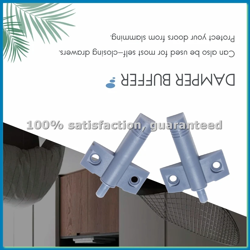 10x Soft Quiet Close Kitchen Cabinet Door Drawer Closer Damper Buffers+Screws Grey-SPMI