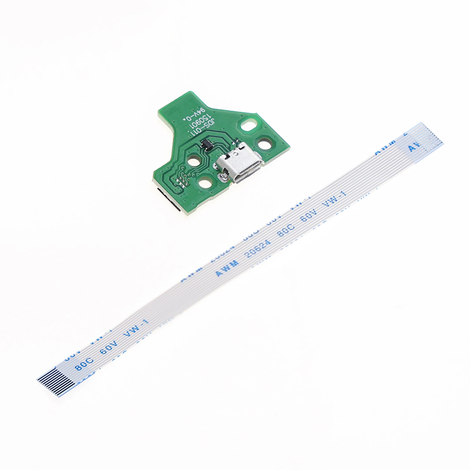 

USB Charging Port Socket Circuit Board for PS4 Controller 12Pin JDS 011 with Flex Ribbon Cable