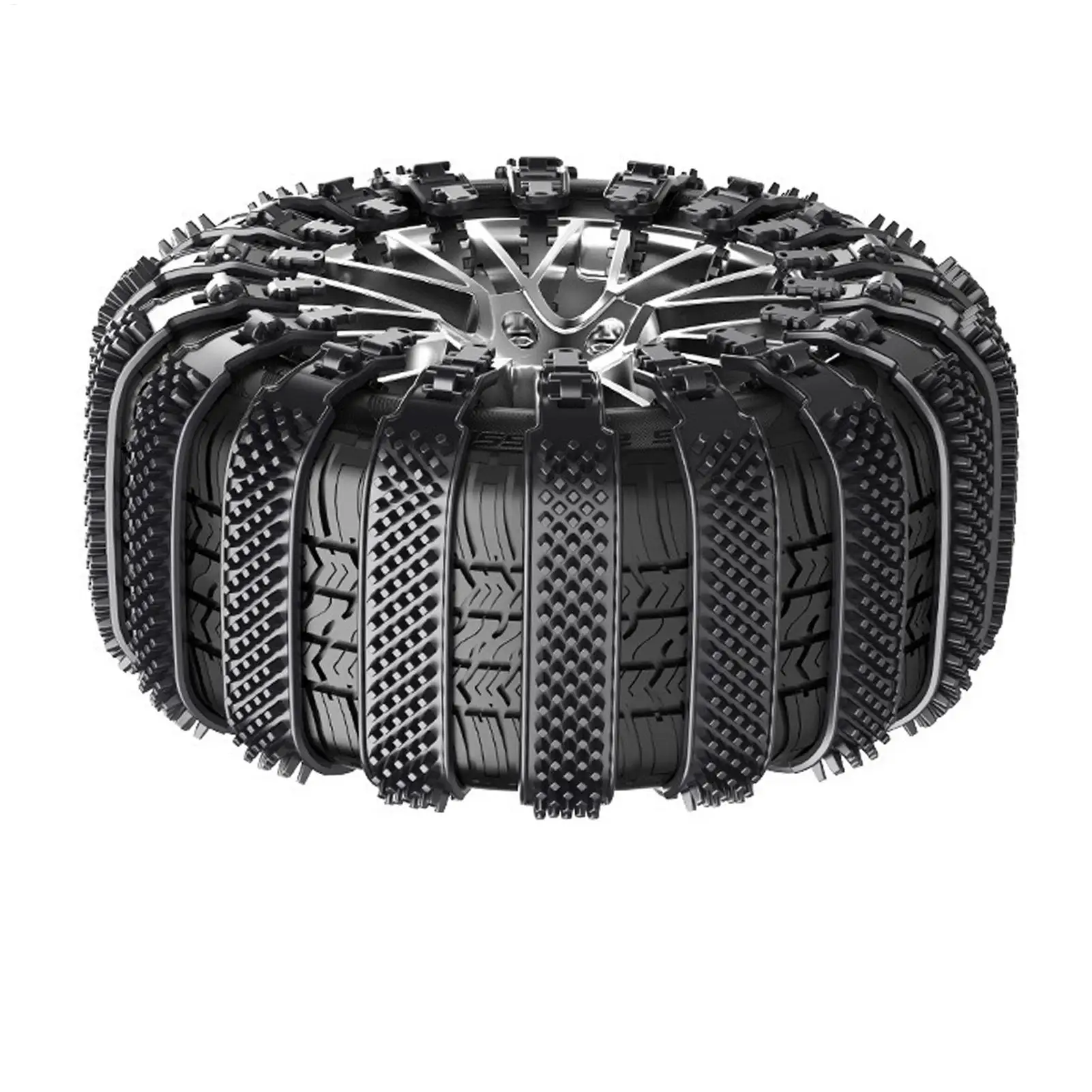 10PCS TPU Car Tire Chains Winter Snow Anti-Skid Tyre Cable Ties Heavy-Duty Wheel Ties Belts Tire Chains For Pickup Trucks SUV