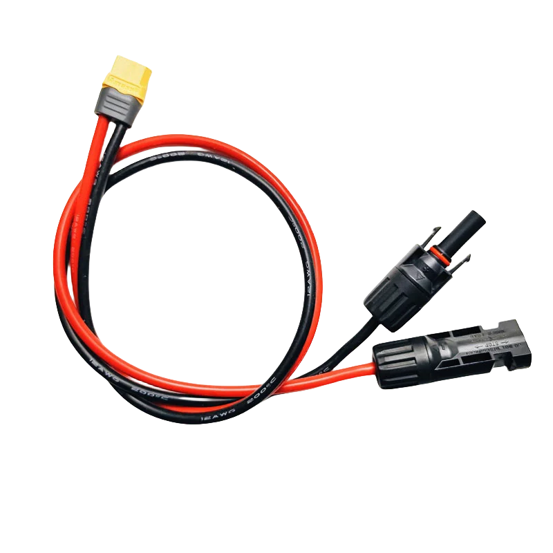 XT60H أنثى إلى موصل الطاقة الشمسية محول مع 50 سنتيمتر 12AWG سيليكون سلك موصل توصيل لوحة طاقة شمسية لحزمة بطارية ليبو