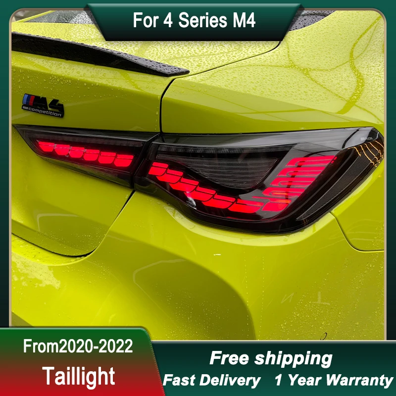 Car Tail Lights For BMW 4 Series M4 2020-2022 FULL LED Brake Reverse Tail Lamp Dynamic Signal Light  Light Tail Lamp Assembly