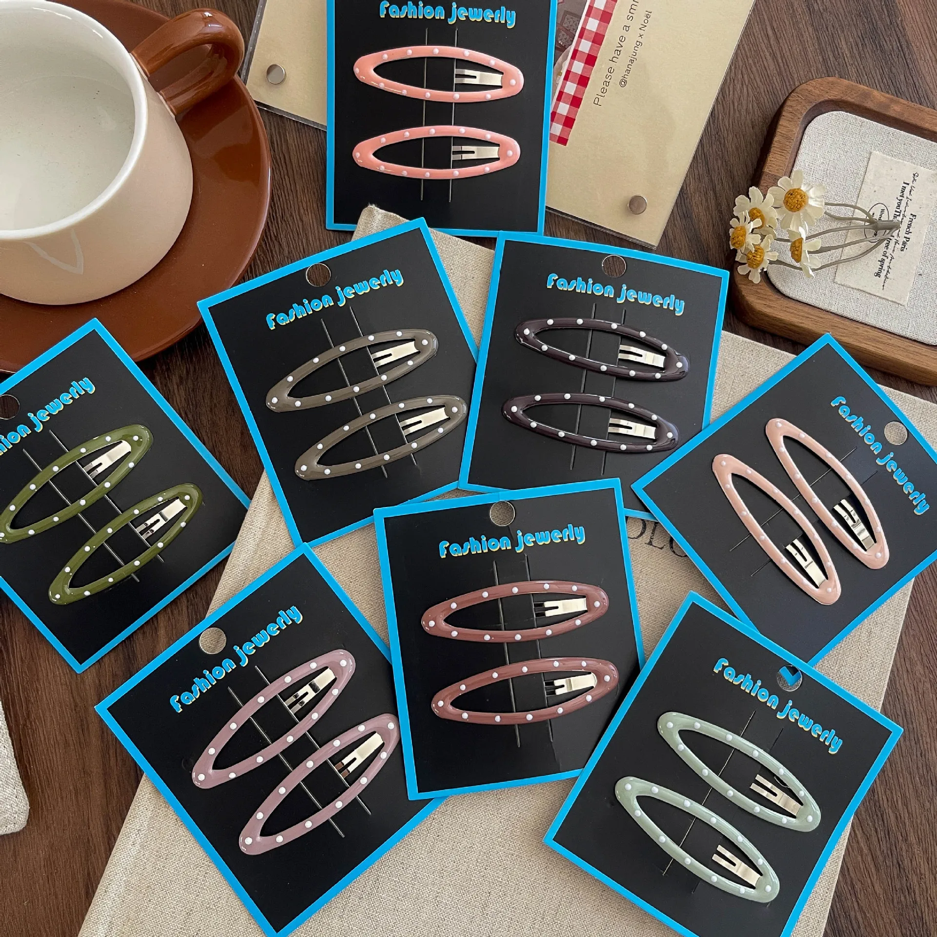 

2 шт./компл., овальная заколка в горошек BB, заколка для волос для маленьких девочек, заколки для волос, головные уборы, заколка для волос, детская челка, боковой зажим, детские аксессуары для волос