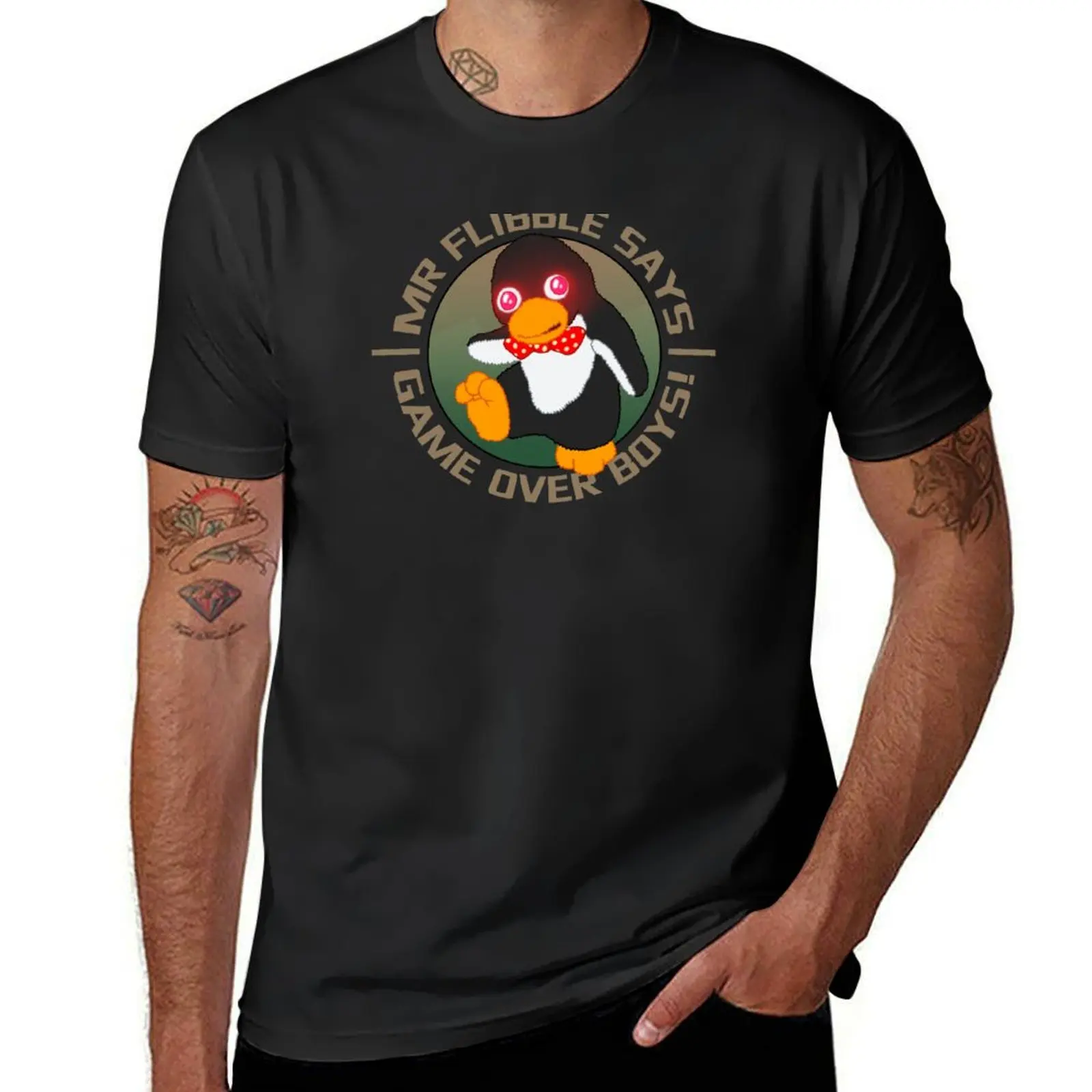 Mr Flibble-T-shirt extragrande vintage para homens, roupas estéticas, suor, camisetas engraçadas, 2.1