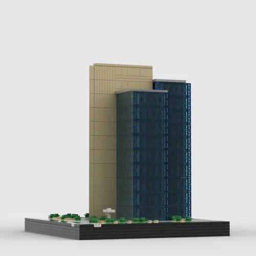 체이스 빌딩 1:650 규모 스카이 스크래퍼 모델 2061pcs 작은 입자 MOC 빌딩 블록 장난감 장식 크리 에이 티브 휴일 선물