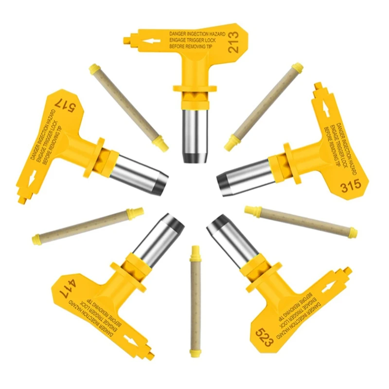 Puntas de boquilla de pulverizador de pintura sin aire Reversible, reemplazo de filtro de pulverización sin aire, nuevo, 5 piezas, 213.315.417.517.523