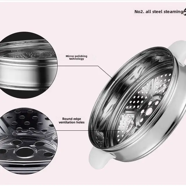 Traditional Style Rice Cooker Steamer Basket Home Use 15L 2L 3L 4L 5L 6L Steaming Layers Steamer Pot Separator Handle Accesso...