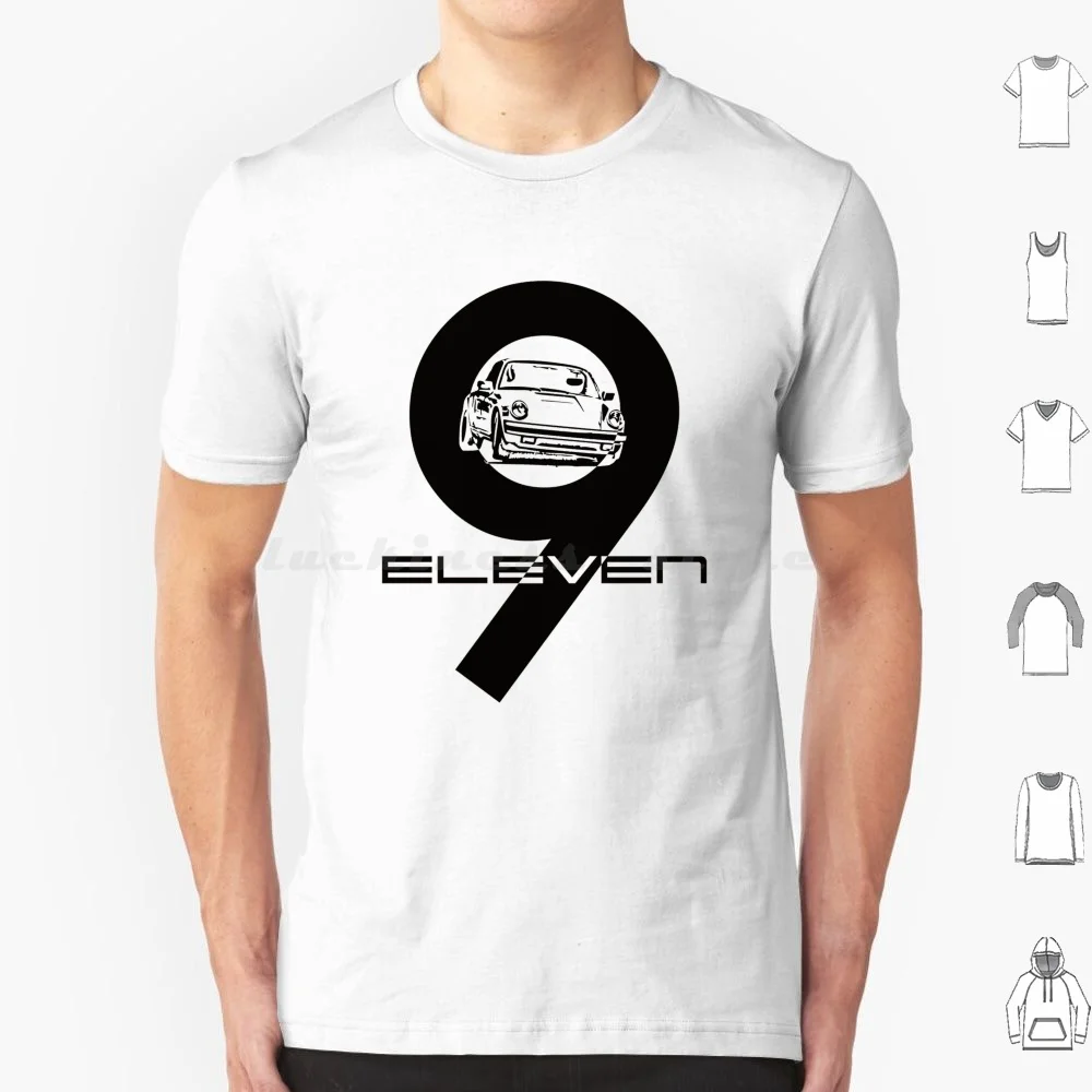 9 Eleven Design T Shirt Big Size 100% Cotton Sports Car Auto Car 996 997 991 993 964 German Nine Eleven Action