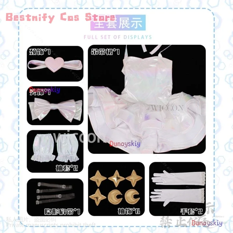 لعبة كوسبلاي جيم المحتاجة للفتيات ذات الجرعة الزائدة كوسبفريه إغو كانجيل أنيمي زي جيراي كي بنات كاواي ليزر أبيض لوليتا فستان كعكة الباروكات تخصيص