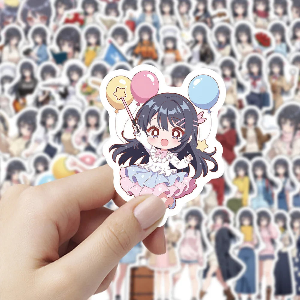 50/100 個アニメーションラスカルは妹の夢を見ないでくださいステッカー漫画落書き DIY ノートブックスーツケース電話冷蔵庫