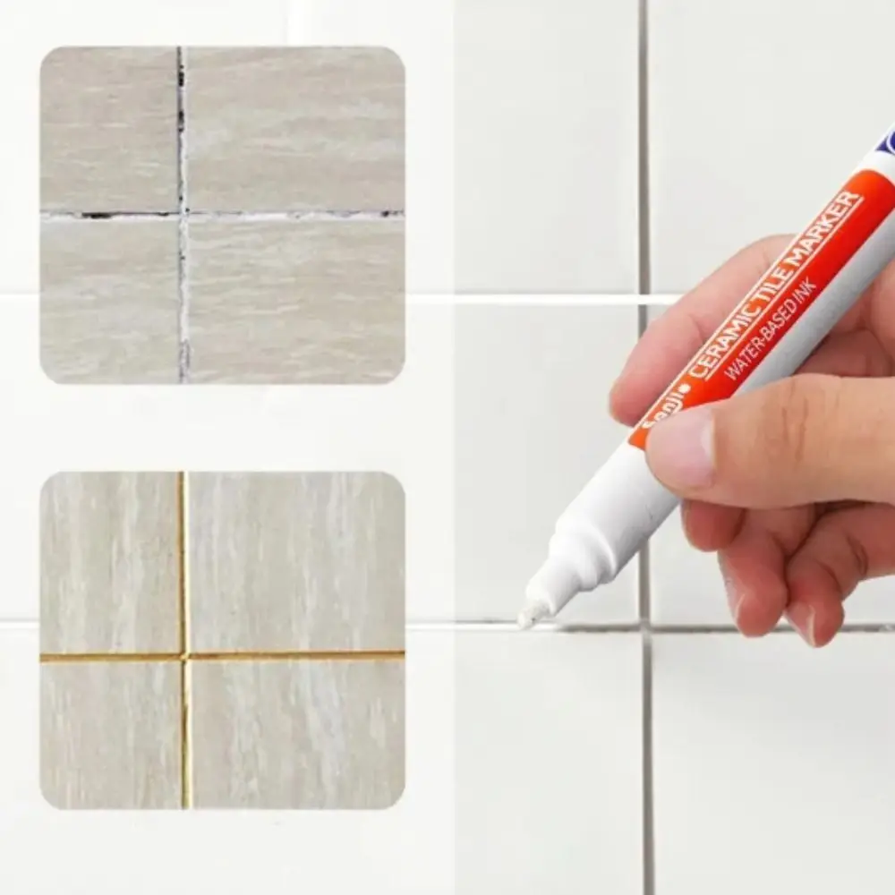 

White Tile Marker Grout Pen 10 Color Optional Inkiness Wall Seam Pen Waterproof Single Head Ceramic Tile Beauty Stitching Pen
