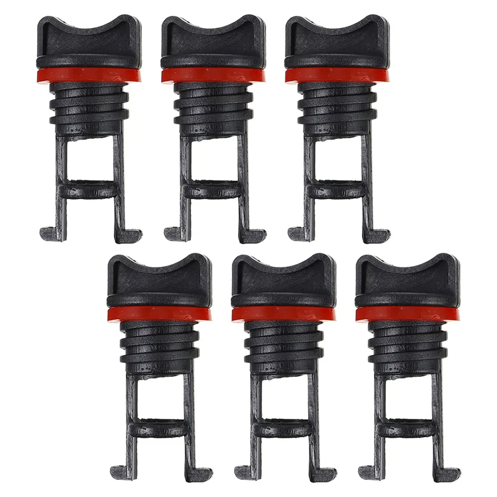 

6 Pcs Waterproof Rubber Plug Boat Drain Kit Outdoor Product Draining Canoe Scupper Plugs Holes Stopper Nylon Kayak
