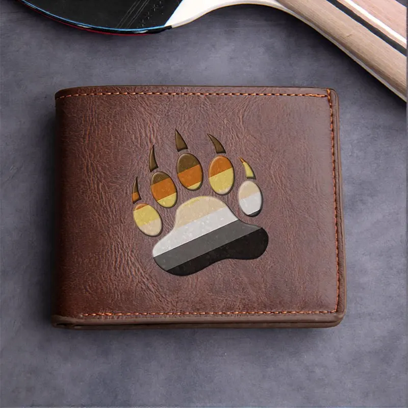 Portafoglio in pelle PU premium con design a zampa d'orso Stile minimalista per uomo e donna Leggero e durevole Accessorio di moda per uso quotidiano