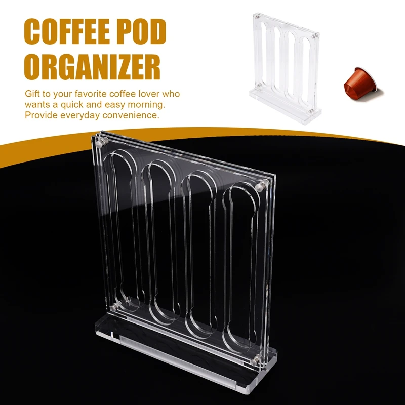ABWR-Support de Dosettes de Café en Acrylique, Original, pour le Stockage des Capsules, 40 Dosettes