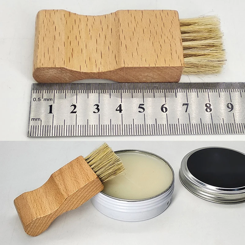 1PCS Portable Shoe Brush Leather Shoes Accessories Oil Polish Tool Bristle Shoe Brush Mini Brush Clean