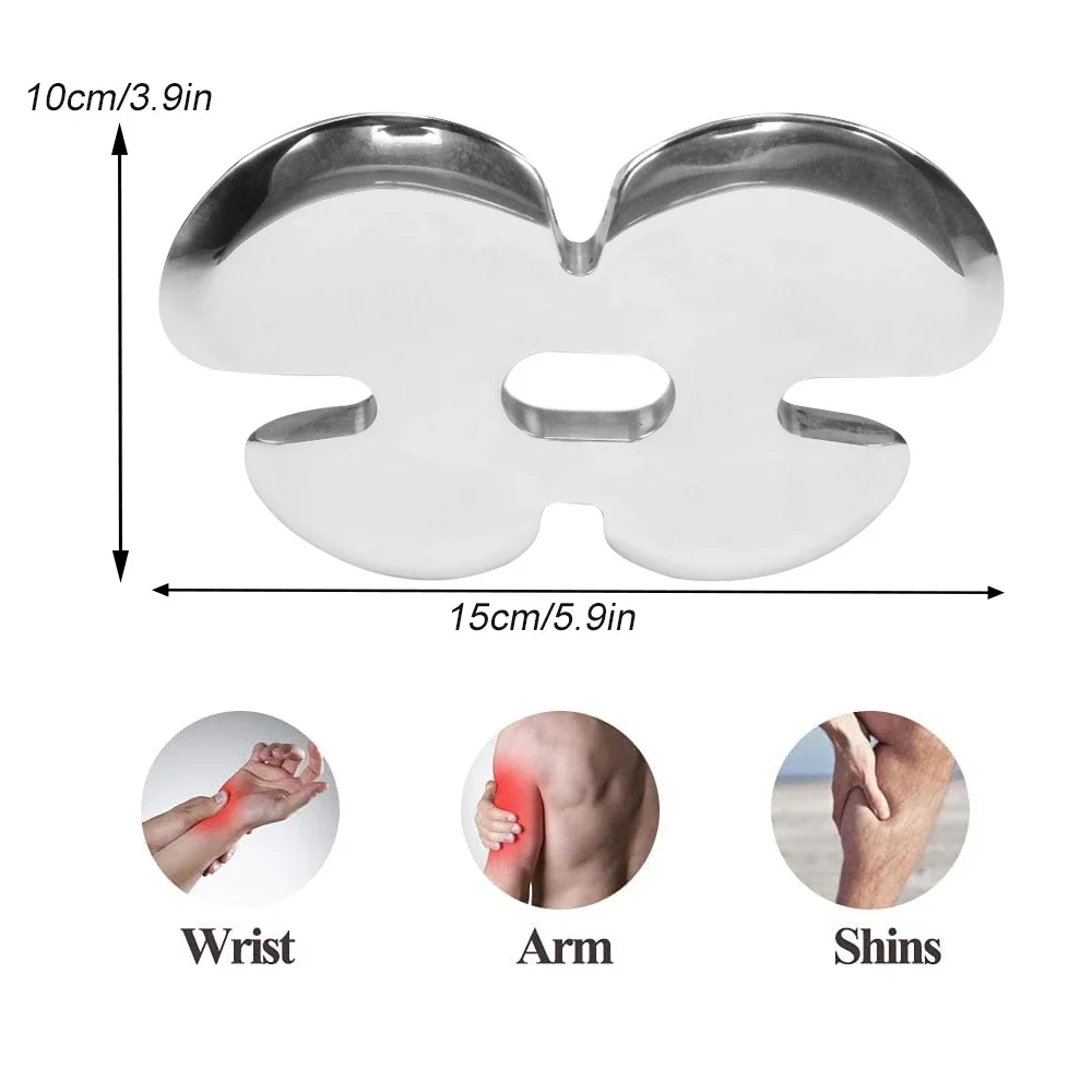 1PC Stainless Steel Gua Sha Scraping Massage Tool-Muscle Scraper -Soft Tissue Mobilization,Physical Therapy for Back, Legs, Arms