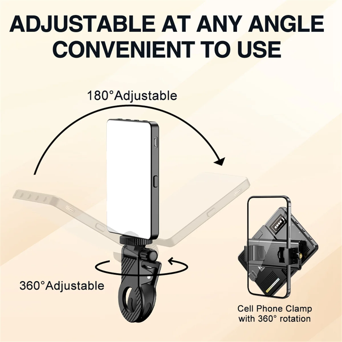 Smartphone Selfie Fill LightSmartphone Selfie Fill Light 2500K-9000K Video Conference Live Streaming Portable LED