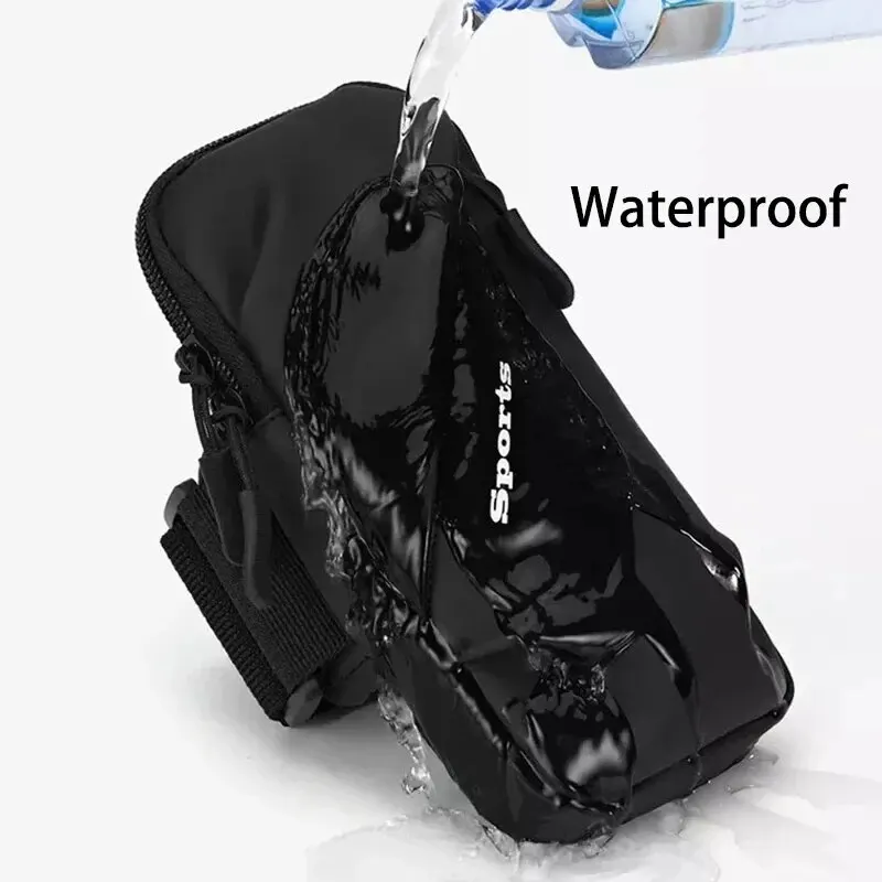 Running Phone Holder Jogging Bags for iPhone Samsung Universal Waterproof PU Sports Armband Phones Arm Bag Running Accessory