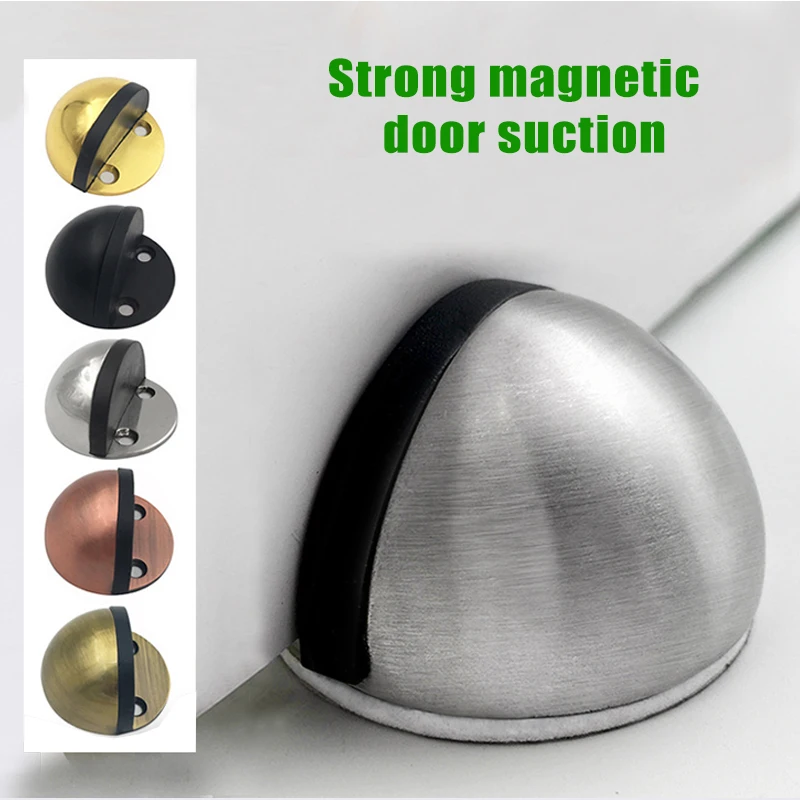 محطة إيقاف باب مغناطيسية من الفولاذ المقاوم للصدأ ، دعامة مخفية ، تركيب مجاني للأظافر ، المنزل والفندق ، مقاومة للرياح