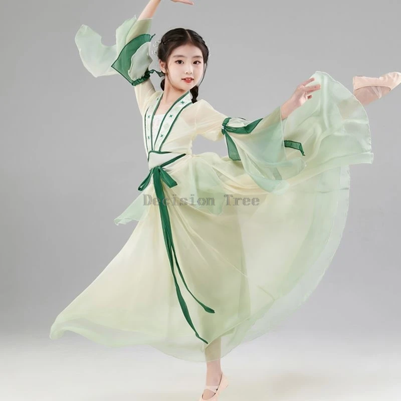 children's-classical-dance-performance-costume-girls-chinese-dance-top-pants-dance-costume-2-piece-set-ancient-stage-dance-set