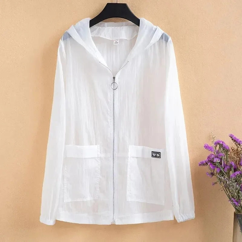 New 2024 Hooded Sun Protection Clothing Women's Summer Outdoor UV Protection Breathable Thin Jacket Female Short Outerwear