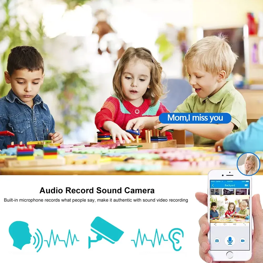 Tuya Smart Life 8CH 4K 8MP POE CCTV System-Zewnętrzna kamera bezpieczeństwa IP z nagrywaniem dźwięku w nocy i nadzorem NVR