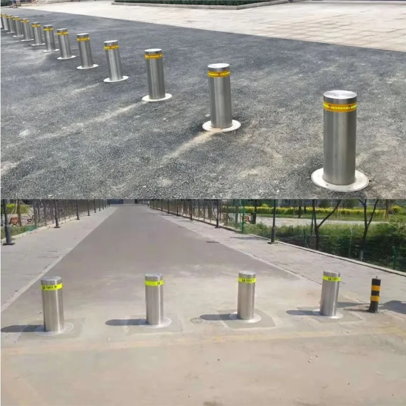 شمعات مواقف السيارات على الطرق الخارجية، تركيب شمعات هيدروليكية أوتوماتيكية تلسكوبية للتحكم عن بعد