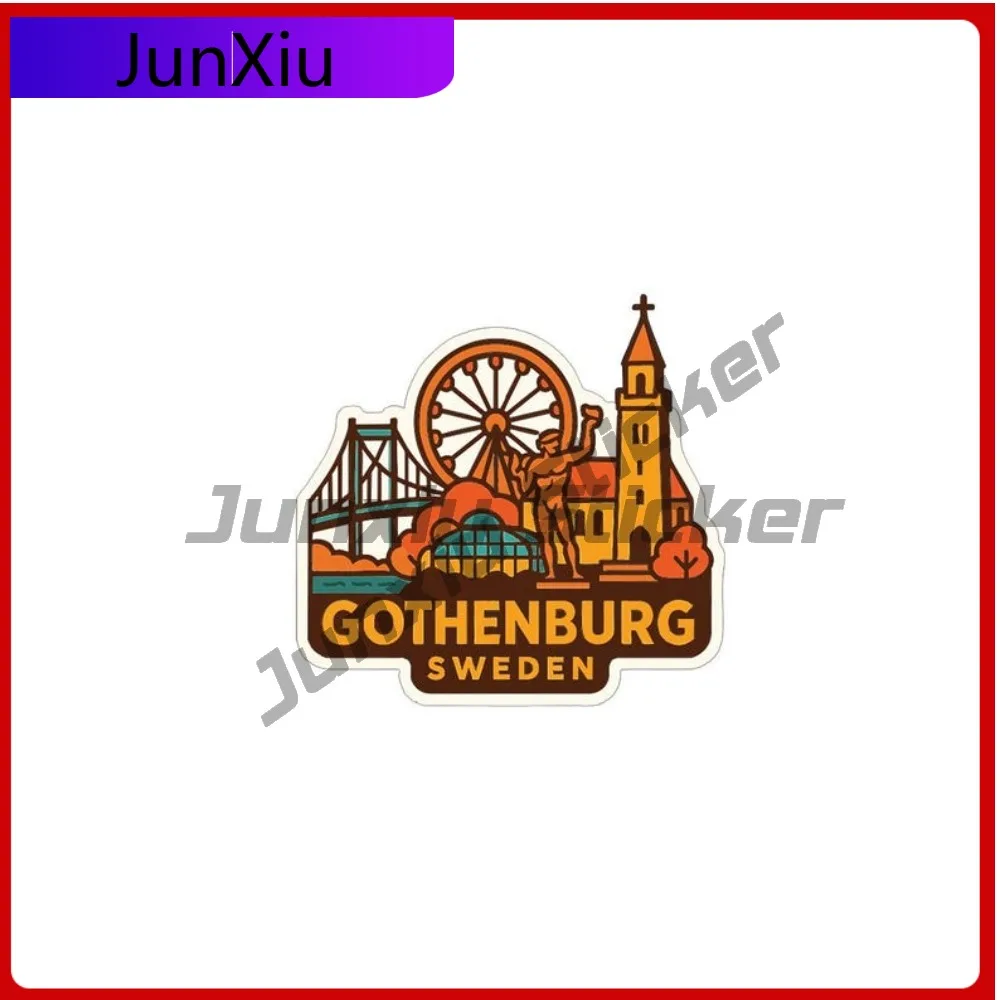 

Gothenburg Sweden City Travel Sticker Window Motorcycle Bumper Truck Vinyl Decal Accessories Camper Van Bike Decals Bicycle Acce