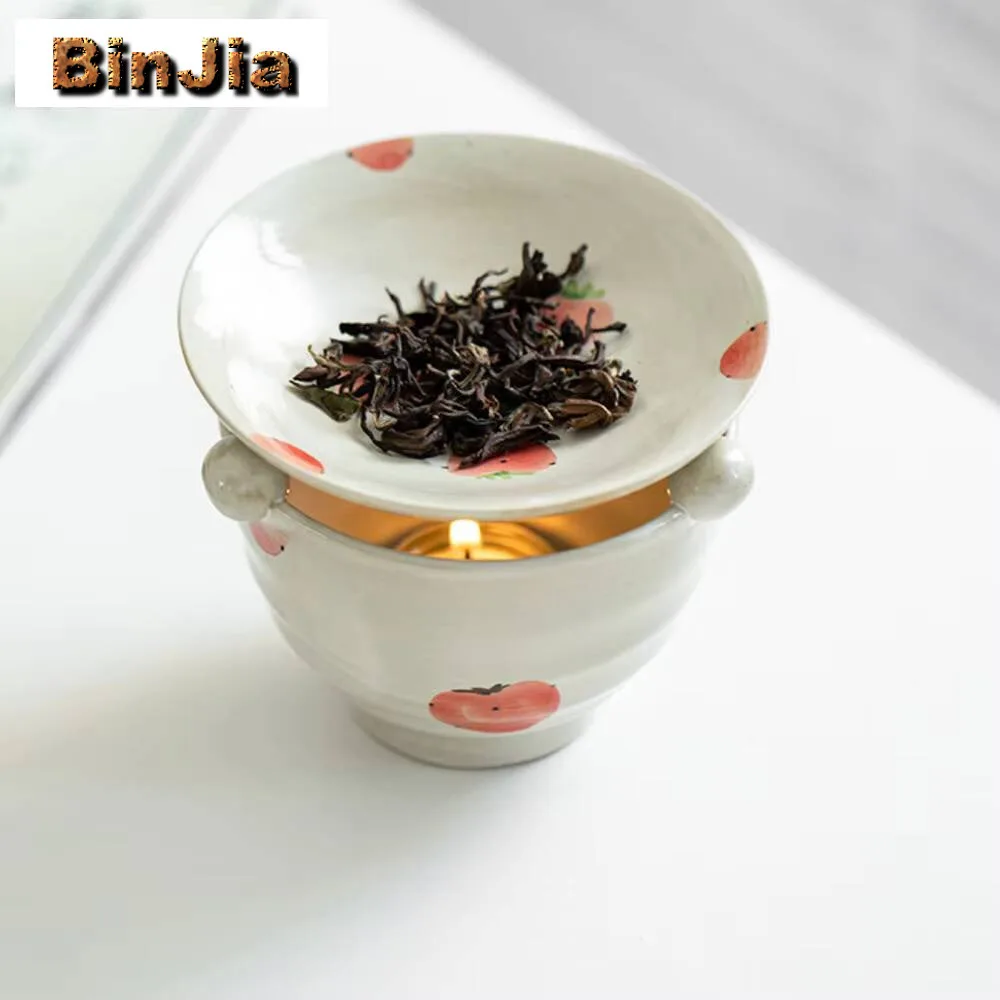 

Ручная роспись, плита для жареного чая с клубникой, японский порошок, усилитель ароматов Инь, горелка для ароматизаторов, подставка для листьев, церемония кунг-фу