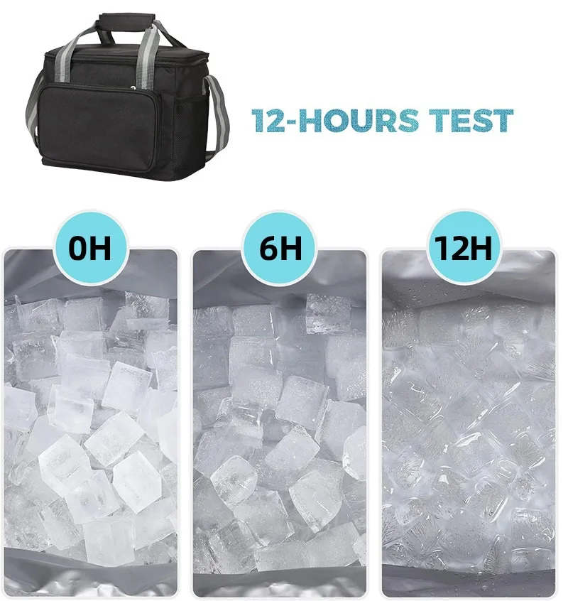 15L Portable Insulated Thermal Cooler Lunch Bag Waterproof Durable Tote for Picnic Outdoor Dinner Camping Food Container Box